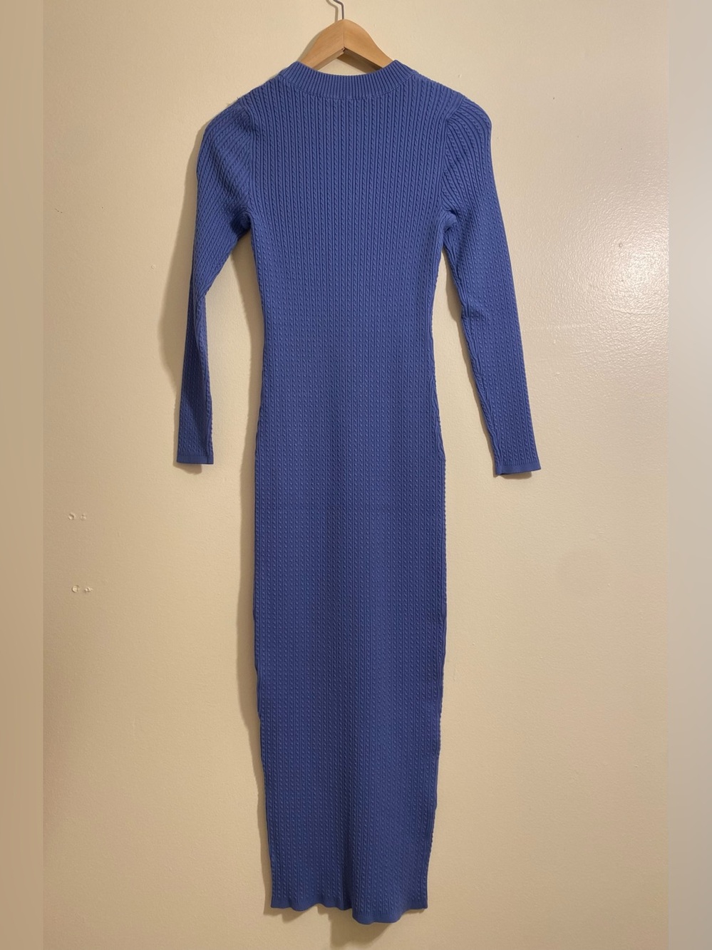 Ronny Kobo Collection Ribbed Knit Maxi Dress - Blue. Size XS - Picture 2 of 7